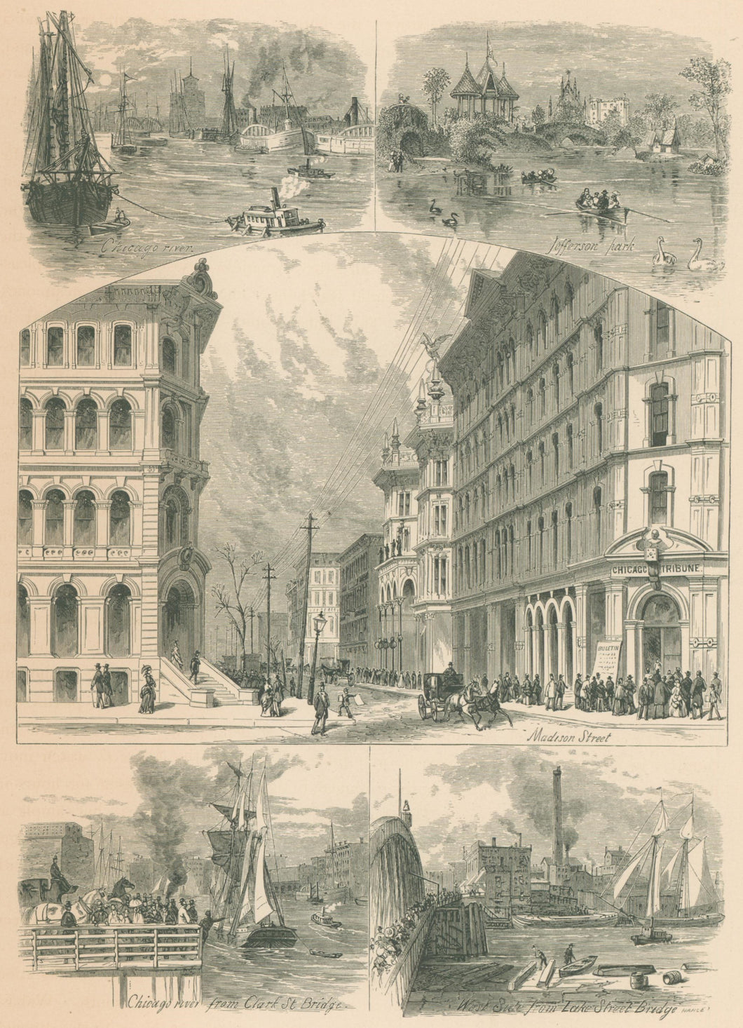 Waud, Alfred R. “Scenes in Chicago” [vertical] From 