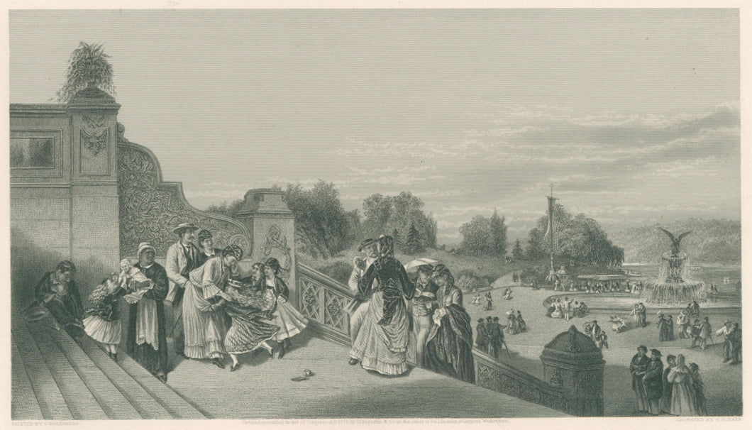 Rosenberg, C.  “The Terrace, Central Park.”   From Picturesque America