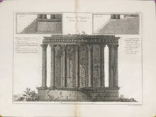 Load image into Gallery viewer, Piranesi, Francesco “Fianco del Tempio di Vesta in Tivoli.”  [Temple of Vesta, Tivoli].  Pl. IV
