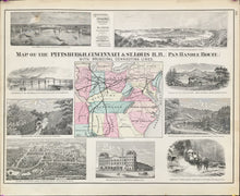 Load image into Gallery viewer, Unattributed “Pittsburgh, Cincinnati, and St. Louis Railroad (Pan Handle Route) with Principal Connecting Lines&quot;
