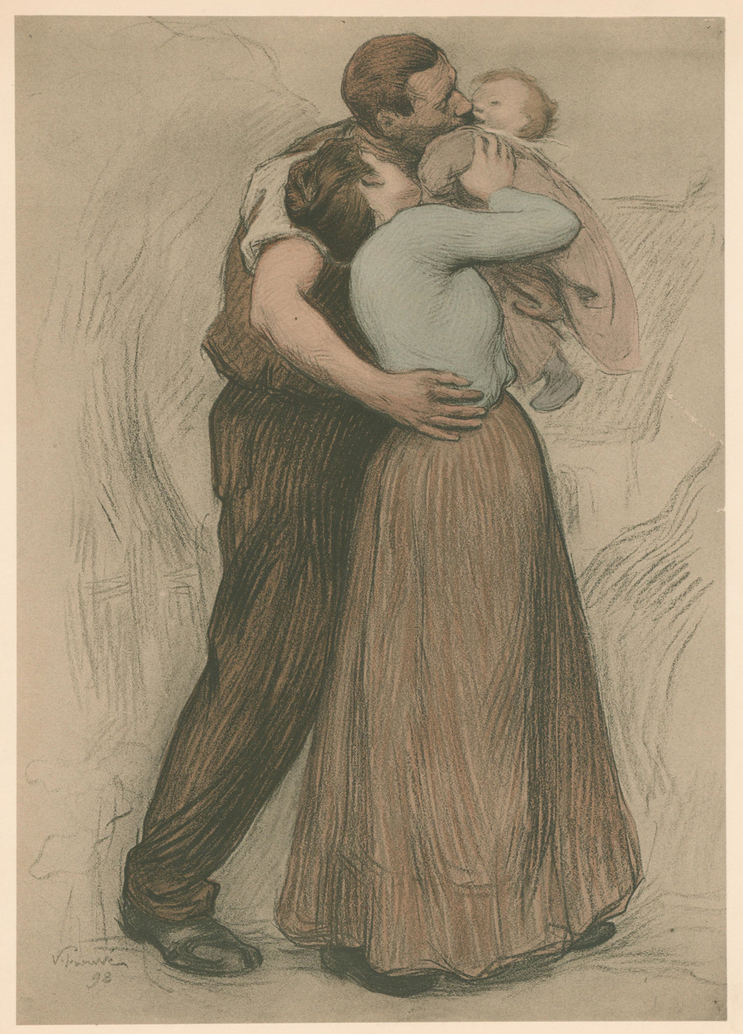 Prouve, Victor Emile  “The Kiss.”  From 