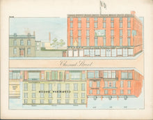 Load image into Gallery viewer, Rae, Julio H. Plate 10.  [South side of Chestnut Street, at top, from the middle of the 600 block to the corner of Seventh Street] color
