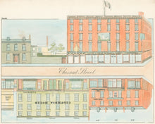 Load image into Gallery viewer, Rae, Julio H. Plate 10.  [South side of Chestnut Street, at top, from the middle of the 600 block to the corner of Seventh Street] color
