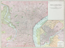Load image into Gallery viewer, Rand McNally  &quot;Philadelphia.&quot; with inset “Philadelphia and Vicinity.” 1901

