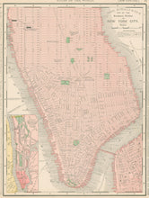 Load image into Gallery viewer, Rand McNally.  “New York City.”  [With map of Brooklyn on verso].
