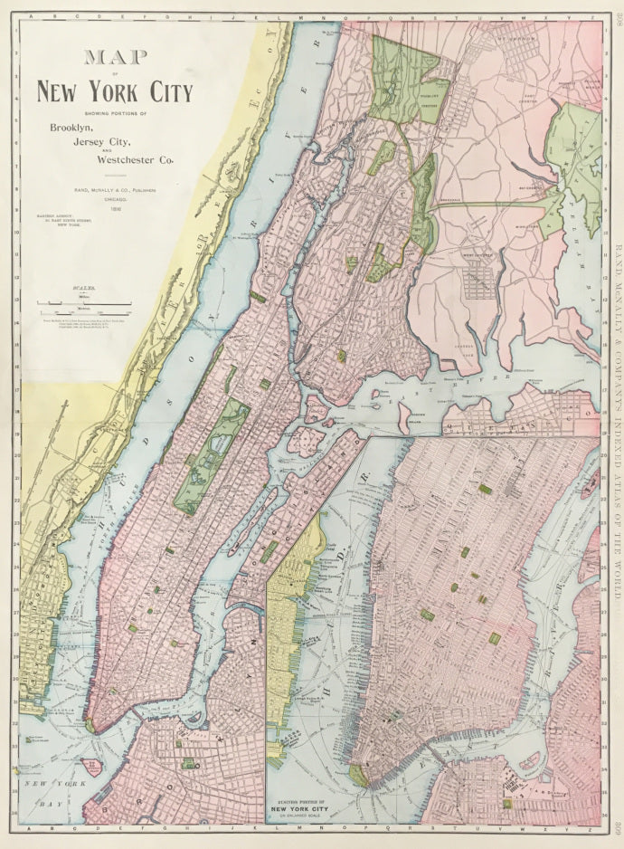 Rand McNally.  “NewYork, Brooklyn and Jersey City and Westchester.” 1899