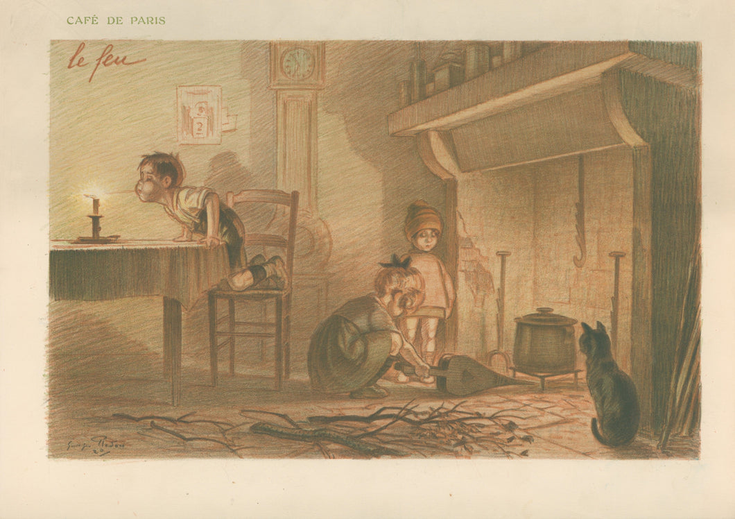 Redon, Georges le feu [illustration for dinner menu] – Philadelphia Print  Shop