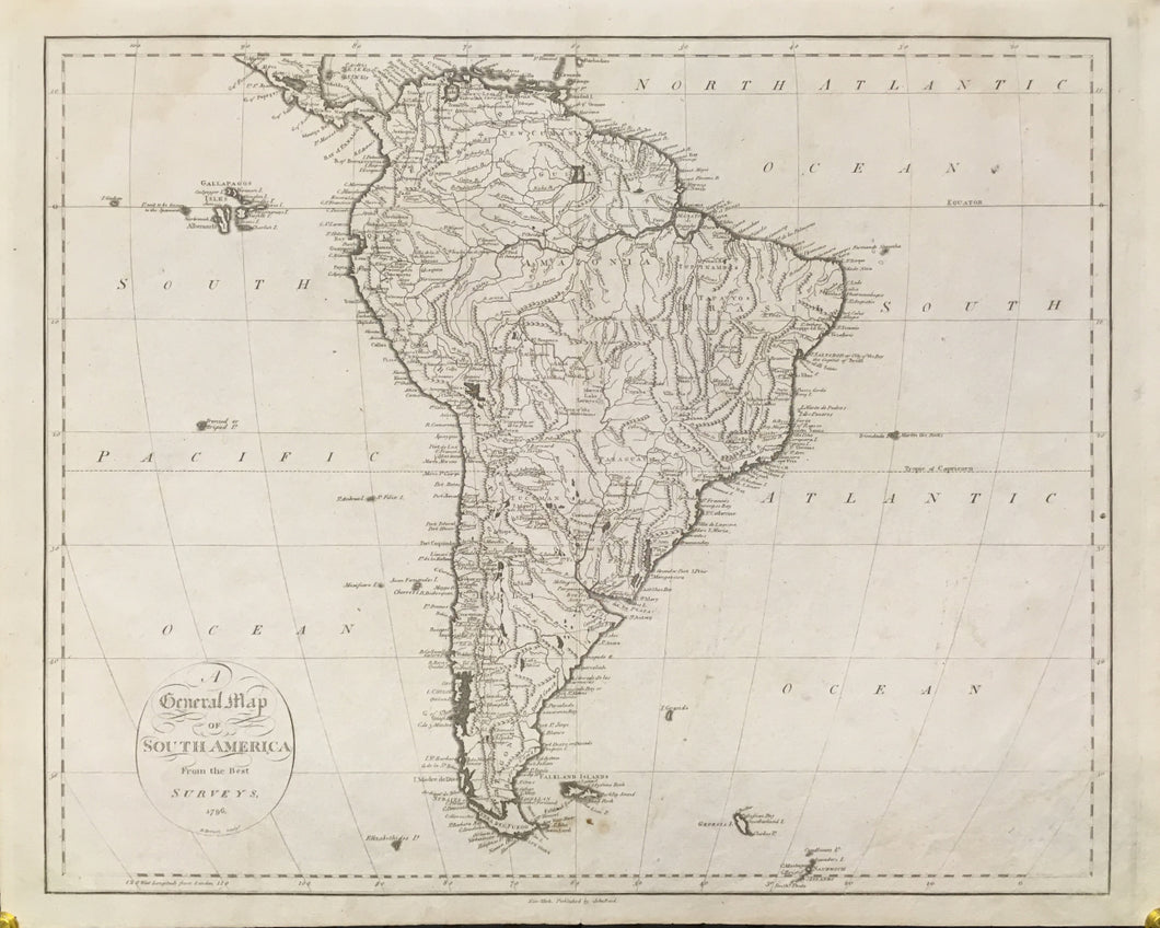Reid, John “A General Map of South America from the best Surveys. 1796.”