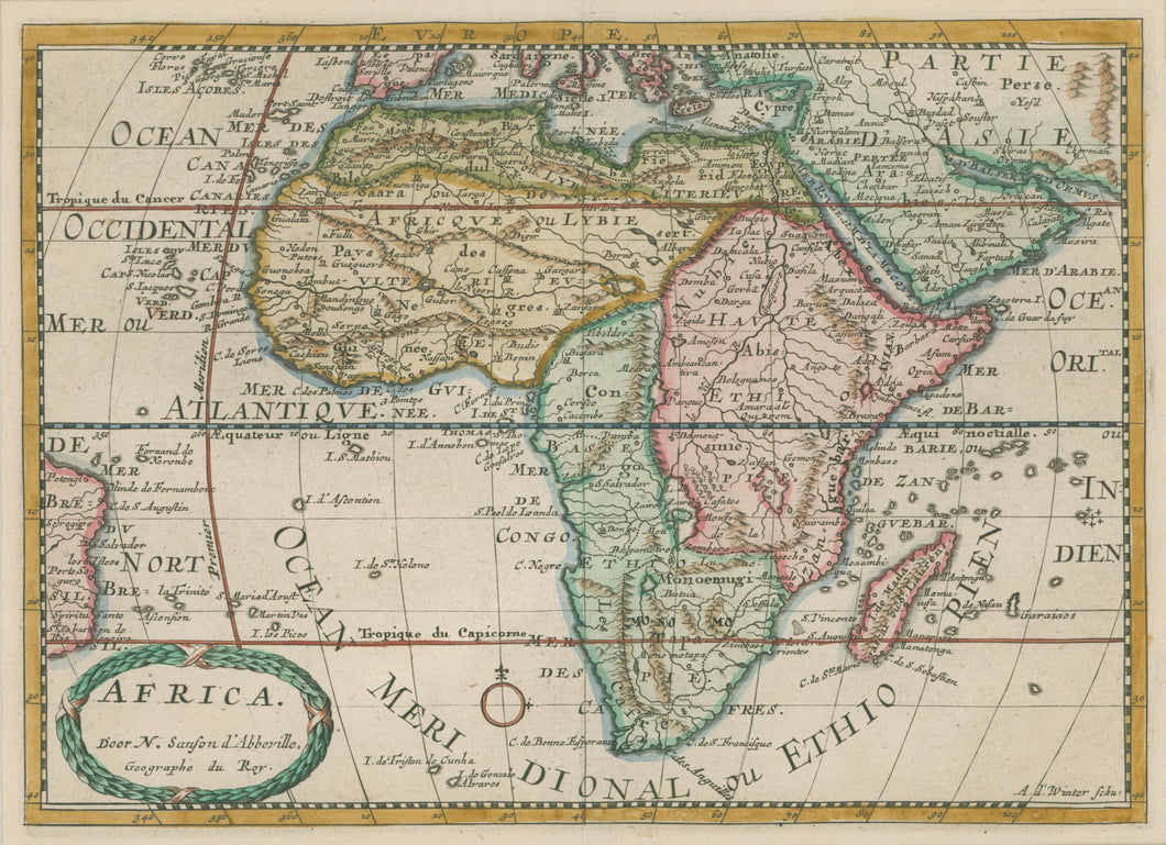 Sanson, Nicolas “Africa.  Door N. Sanson d’Abbeville Geographe du Roy”