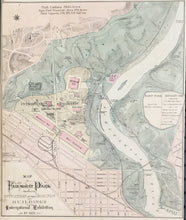 Load image into Gallery viewer, Scott, J.D.  “Map of Fairmount Park Showing the Situation of the Grounds and Buildings of the International Exhibition in 1876&quot;
