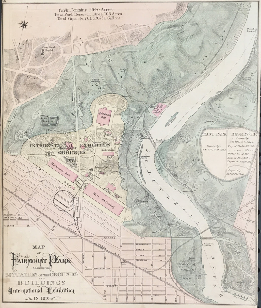 Scott, J.D.  “Map of Fairmount Park Showing the Situation of the Grounds and Buildings of the International Exhibition in 1876