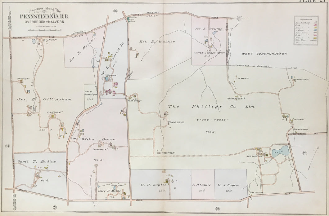 Smith, E.V.  [Villanova, Lower Merion Township]. Plate 25.