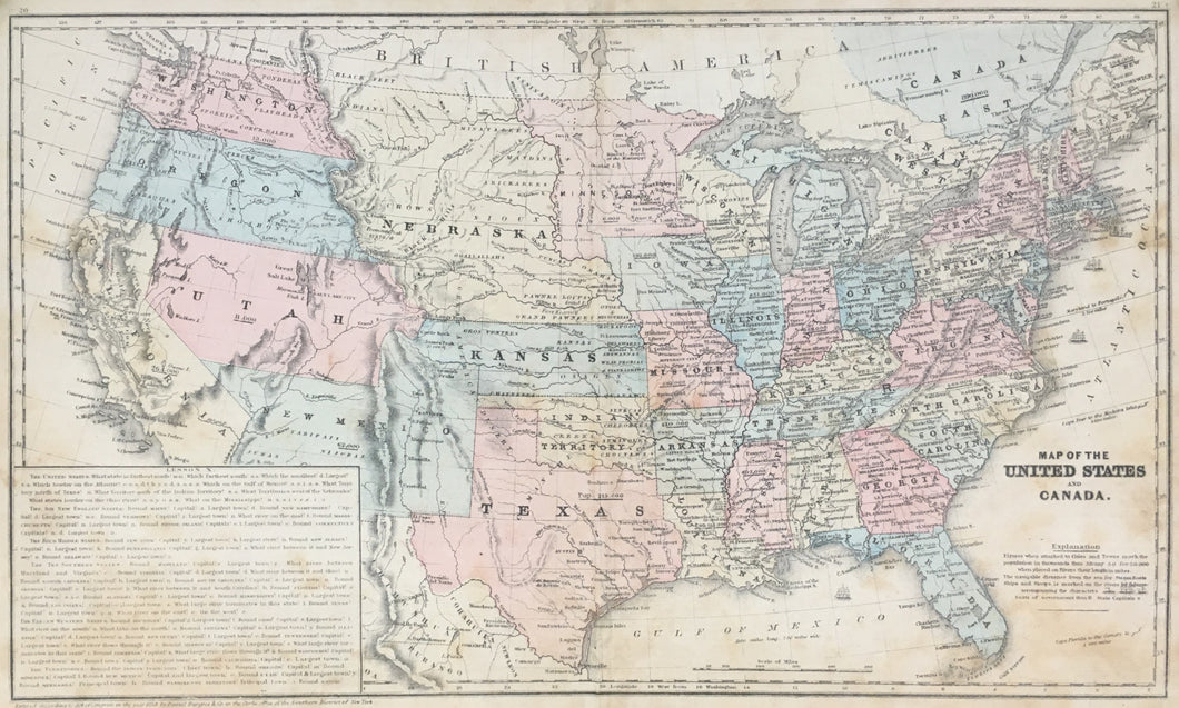 Stiles, Sherman & Smith “Map of the United States and Canada.”  From 