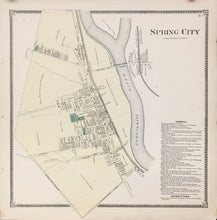 Load image into Gallery viewer, Witmer, A.R.  “Spring City.” From &quot;Atlas of Chester County&quot;
