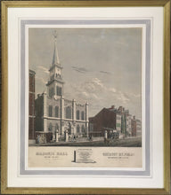 Load image into Gallery viewer, Strickland, William (?) &quot;Masonic Hall Chesnut [sic] St. Philadelphia. Erected A.D. 1813. Destroyed by Fire A.D. 1819.&quot;
