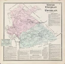 Load image into Gallery viewer, Witmer, A.R.  “Upper Uwchlan and Uwchlan, Lionville.” From &quot;Atlas of Chester County&quot;
