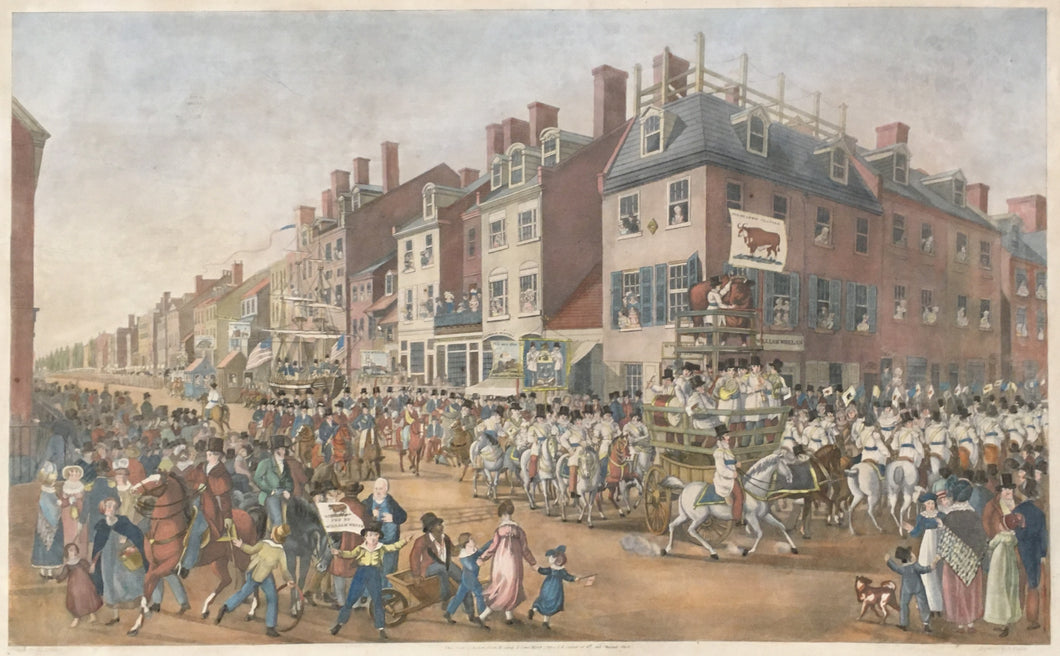 Krimmel, John L.  “Procession of Victuallers of Philadelphia, on the 15th of March, 1821.  Conducted under the direction of Mr. William White...”