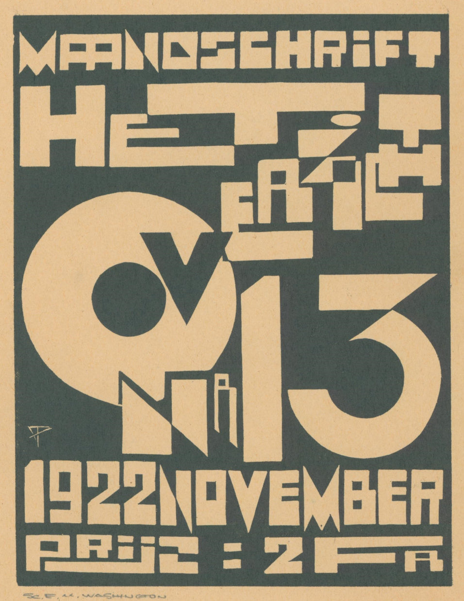 Peeters, Jozef, after “Maandschrift Het Overzicht. Nr 13, November 1922”