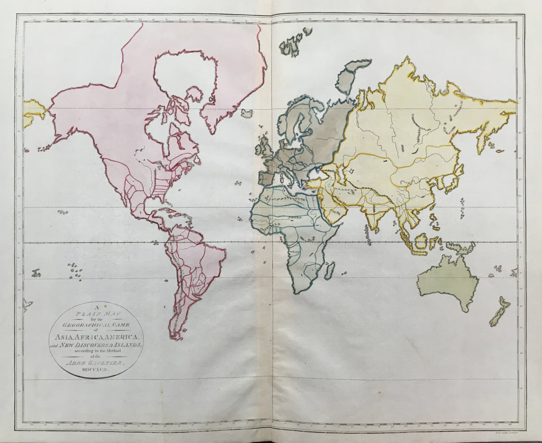 Wauthier. “A Plain Map for the Geographical Game of Asia, America, Africa and the New Discovered Islands…”