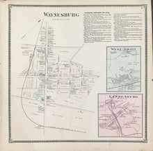 Load image into Gallery viewer, Witmer, A.R.  “Waynesburg, West Grove, Landenberg.” From &quot;Atlas of Chester County&quot;
