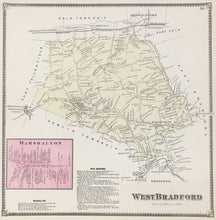 Load image into Gallery viewer, Witmer, A.R.  “West Bradford, Marshalton.” From &quot;Atlas of Chester County&quot;
