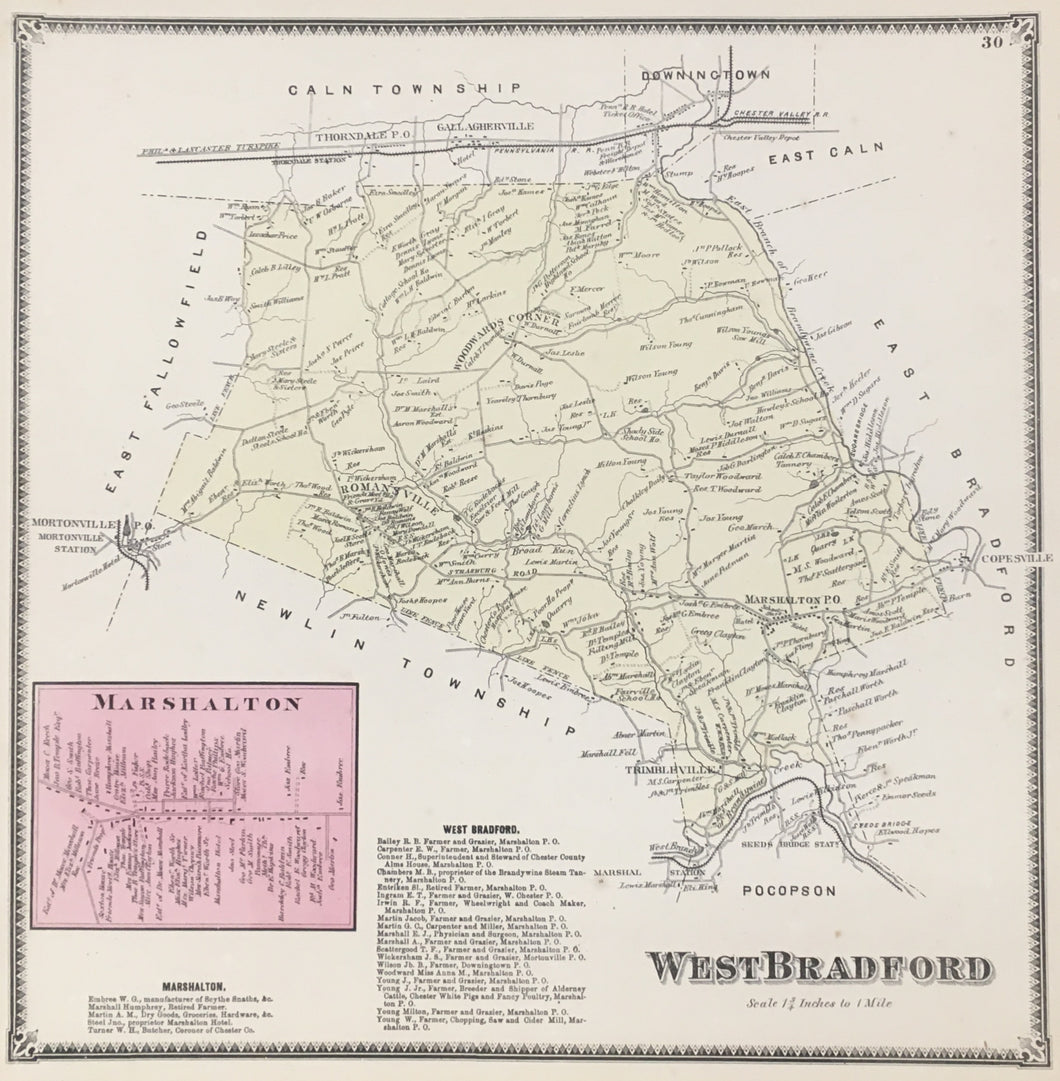 Witmer, A.R.  “West Bradford, Marshalton.” From 