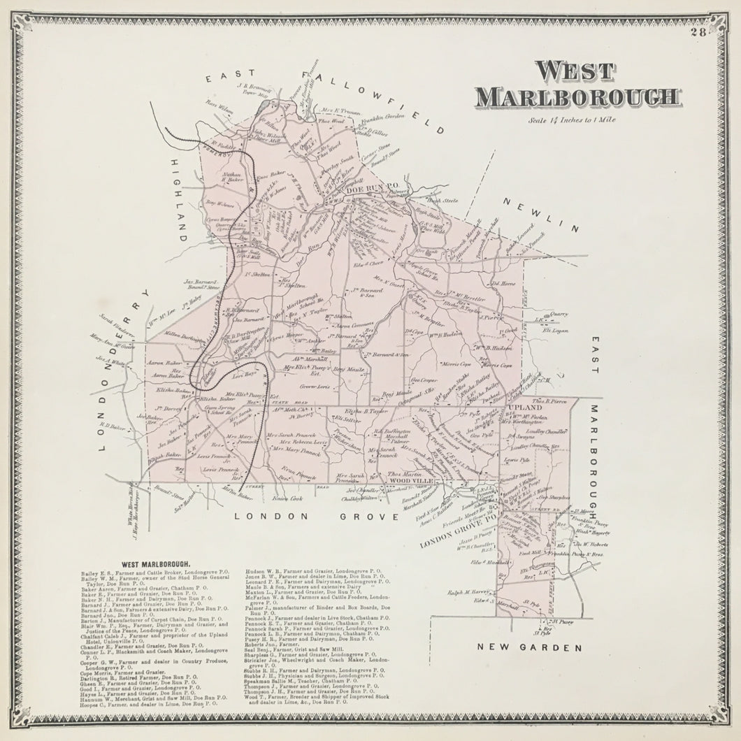 Witmer, A.R.  “West Marlborough.” From 