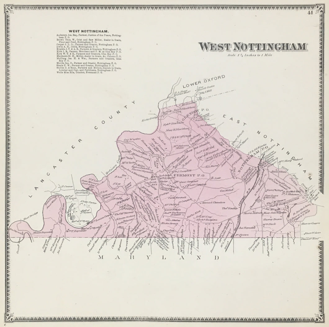 Witmer, A.R.  “West Nottingham.” From 